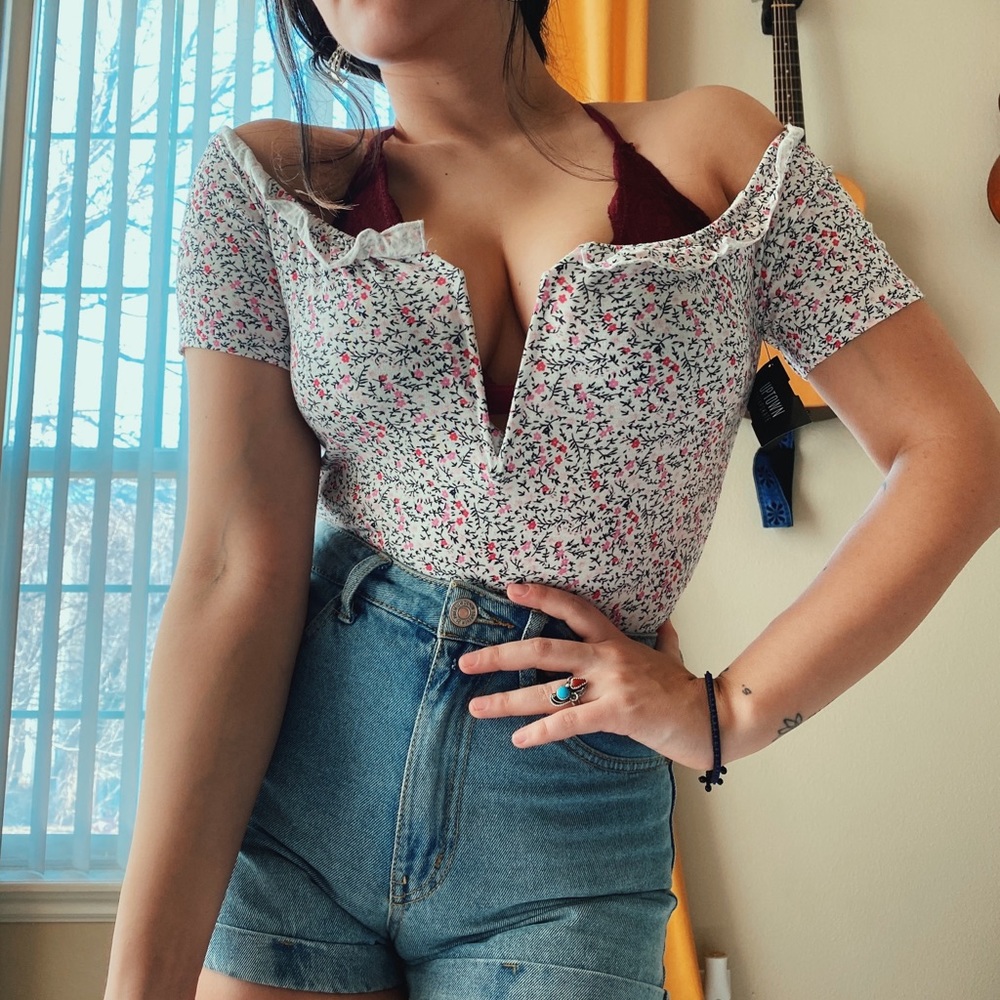 Nasty gal floral bodysuit